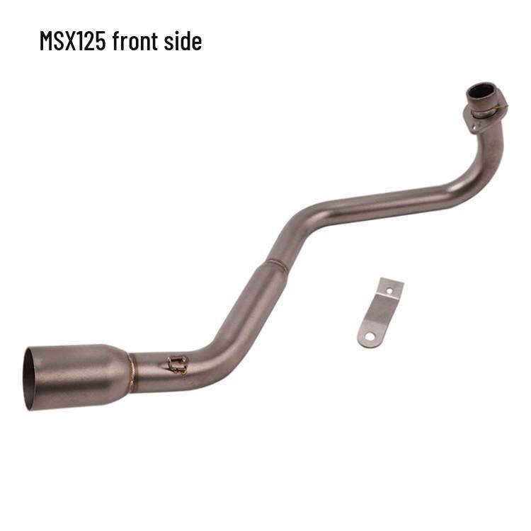 Silver Steel Dual Tail Exhaust for Monkey 125 MSX125 Horizontal Cylinder