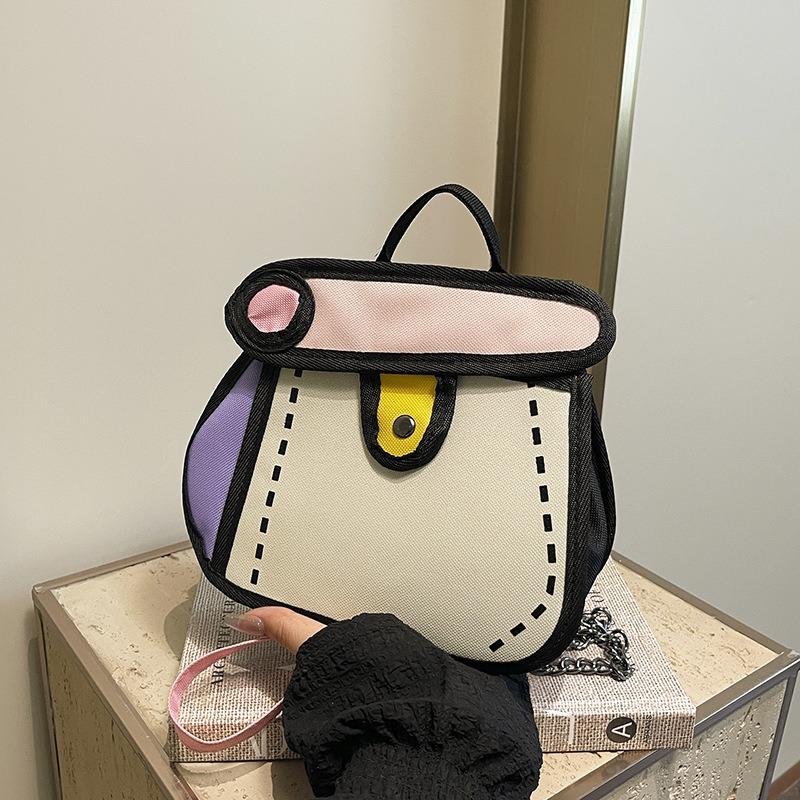 Two-dimensional animation girl heart cute cake bag summer new chain messenger bag light small bag woman
