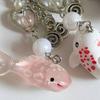 1PC Summer Handmade Beaded Wave Point Shark Hanging Pendant Charm Keychain Cute Simulation Marine Life Phone Chain