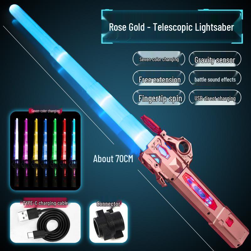 Children's Colorful Telescopic Lightsaber with Sound Effects