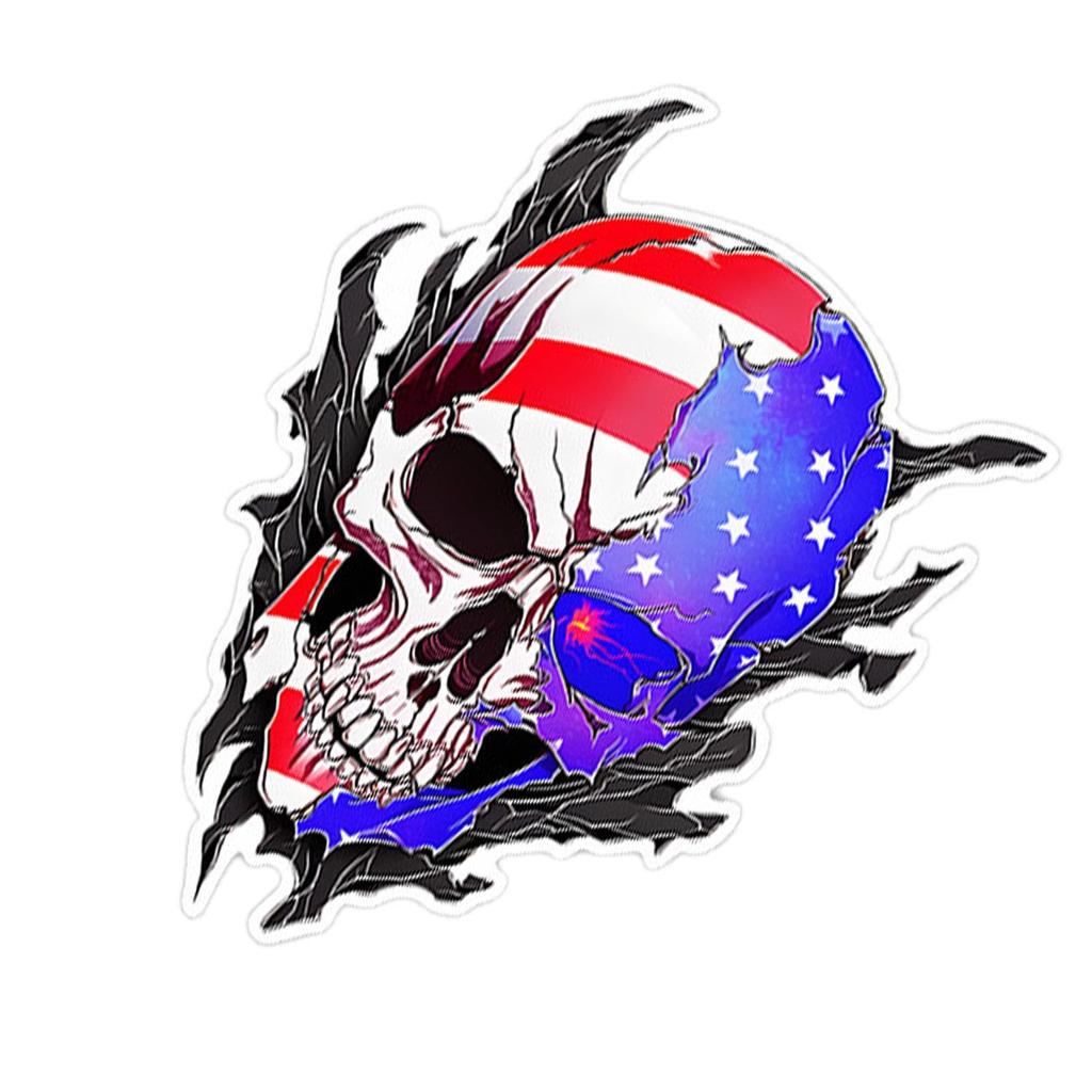 Mdikawe Skull Car Window Sticker,Skeleton Head Sticker,Skeleton Head Decal for Truck Window - American