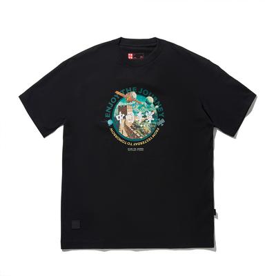 Li Ning Revive Comfort Loose Short Sleeve T-Shirt Unisex Tops Black AHSW981-1