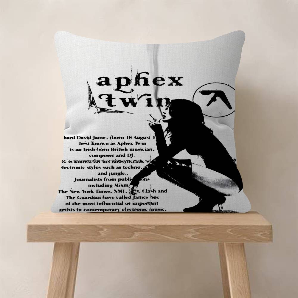 Aphex TTwin DJ Retro Pillow Anime Pillow Sofa Bed Head Pillow Cover Cushion Cover Fashion