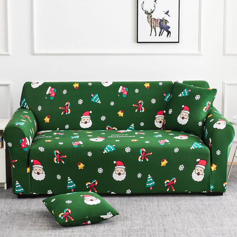 Christmas Sofa Cover Stretch Slip Covers Plastic Furniture Protector Spandex Couch Cover For Party El Banquet Washable