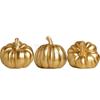 Gold Pumpkin Autumn Decors Decorative Pumpkin for Halloween Thanksgiving Mantles 6XDE