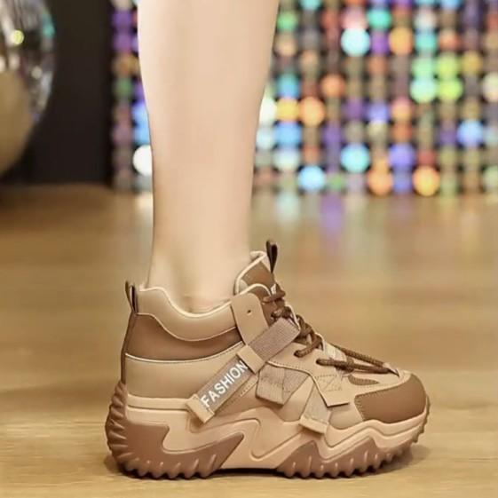 Dad Shoes Casual Versatile Autumn New Thick-soled Heightening High-top Muffin Sports Small Women's Shoes