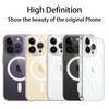 Luxury Original Clear For Magsafe Magnetic Wireless Charging Animation Phone Case For iPhone 16 15 14 Plus 13 12 11 Pro Max Cover