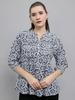 Women Regular Fit Navy Blue Top