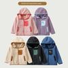 Children's Fleece Hooded Jacket Autumn and Winter Children's Clothing for Boys and Girls Fleece-Lined Thickened Cardigan Casual Top for Older Children