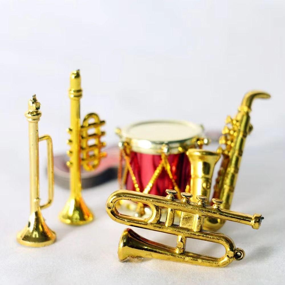 1/12 Scale Miniature Piano Guitar Violin Drum Instrument Model Kids Toy