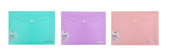 Astrapap pastel line A4 envelope folder with snap - mix of colors 113024001