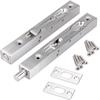 2 Pcs Door Flush Bolts - 6 Inch Concealed Security Door Locks for French Doors,Composite,Wood,Double,Dummy Doors,Brush Stainless Steel Finish