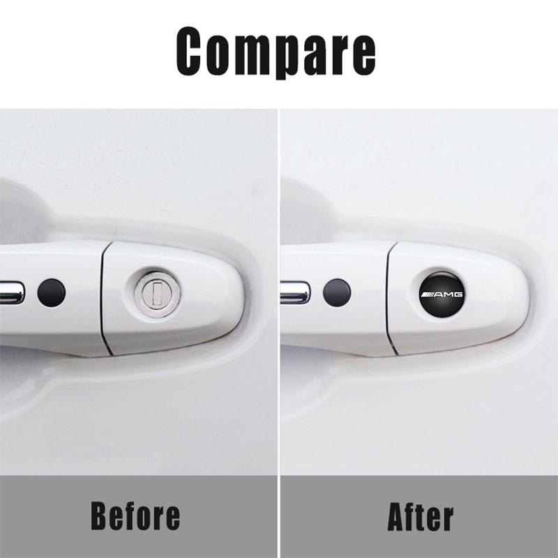 Car Door Lock Keyhole Protection Stickers Emblem For Mercedes Benz W166 W212 W213 W246 W176 W205 C180 W167 A B C E Class GLE GLK EB1