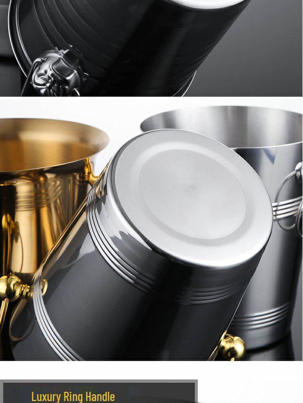 Stainless Steel Ice Bucket for Bar - Champagne & Beer Cooler