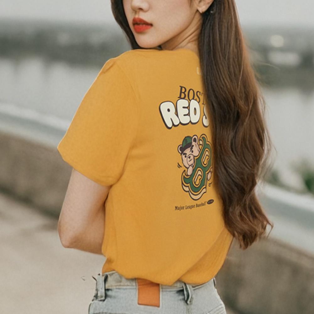 MLB Boston Red Sox T Shirt Unisex 3ATSE0154-43YEL