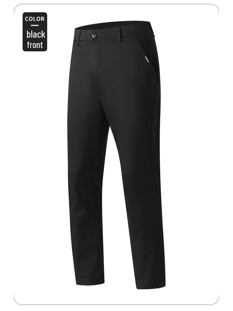 2026 Spring/Summer Men's Korean Style Faux Cowhide Zipper Casual Pants - Loose, Comfortable, Versatile, Fashionable