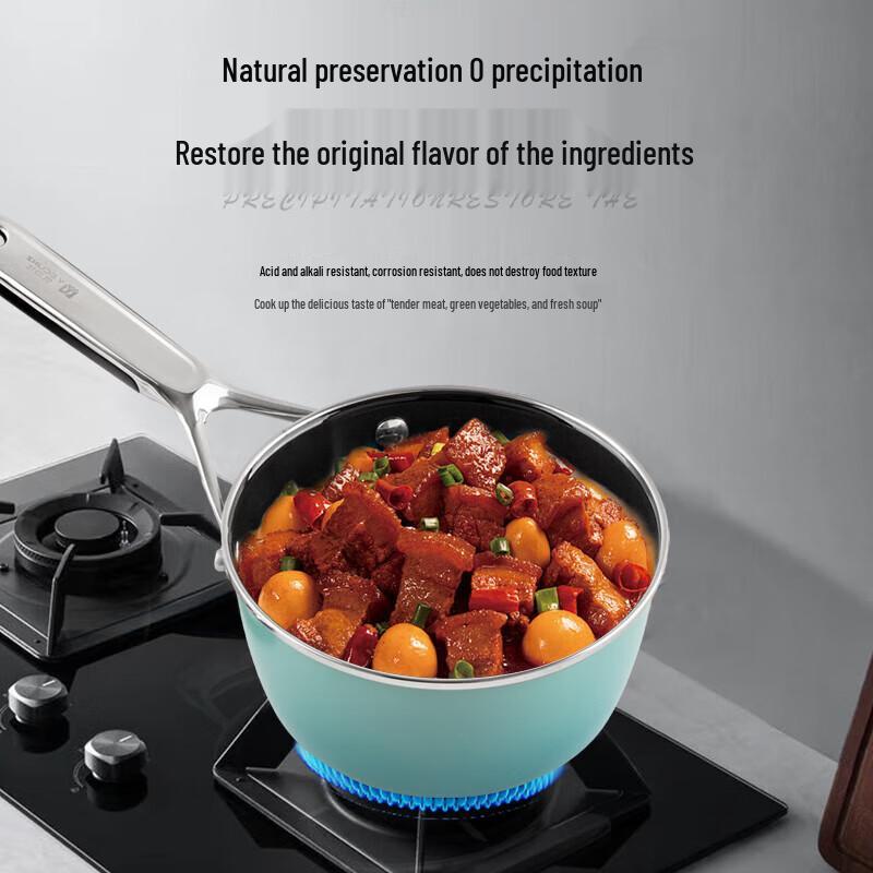 Y.ECUNZ Mousse Pink Enamel Milk Pot