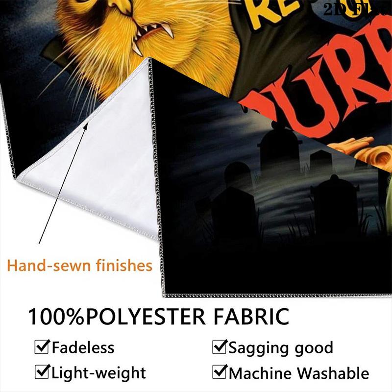 Retro Horror Comedy Cat Pattern Home Decor Tapestry, Wall Hanging, Decorative RV Wall Cloth.SGT0917041