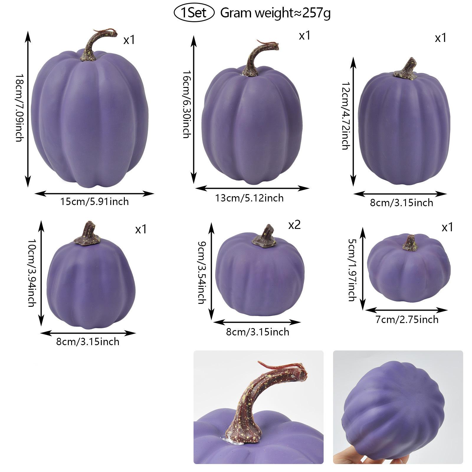 

1Set Halloween Pumpkins Decor Foam Fake Pumpkins for Autumn Thanksgiving Halloween Farmhouse Table Realistic Decorations