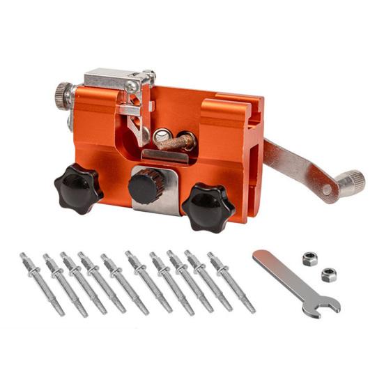 1 Set Chainsaw Sharpener Kit with 3/5/10 Sharpening Rods Portable Hand Crank Chainsaw Sharpening Jig Tools Kit with Sharpening Heads