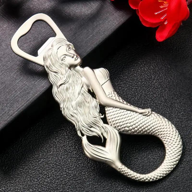 Bottle Opener Beer Can Bottle Opener Fun Refrigerator Decorative Bottle Cap Bottle Opener Metal Mermaid Beer Bottle Opener
