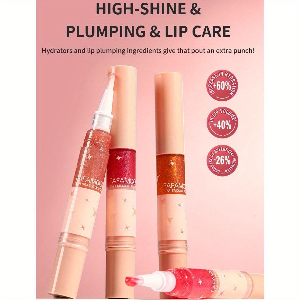Swivel Pearlescent Lip Gloss Pencil Soft Brush Highly Pigmented Glitter Lip Nectar Doodle Lip Pearlescent Lip Glaze Lip Oil Lip Balm Lip Makeup
