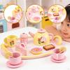 Wooden Tea Party Set Pretend Play Playset Realistic Cake Dessert Model Afternoon for