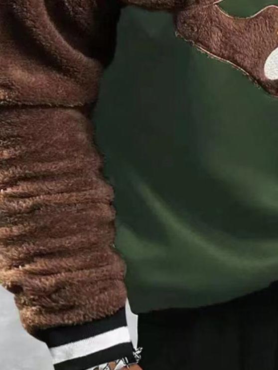 Gränsöverskridande Broderad Herr Casual Mode Rund Hals Långärmad Huvtröja