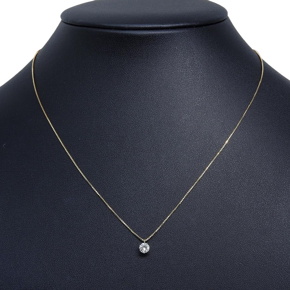 Necklace K18 Yellow Gold/diamond 2.3g Women Used