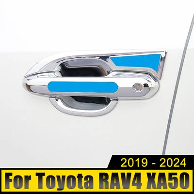 For Toyota RAV4 XA50 2019 2020 2021 2022 2023 2024 RAV 4 Hybrid ABS Car Door Handle Bowl Cover Protection Trim Case Stickers