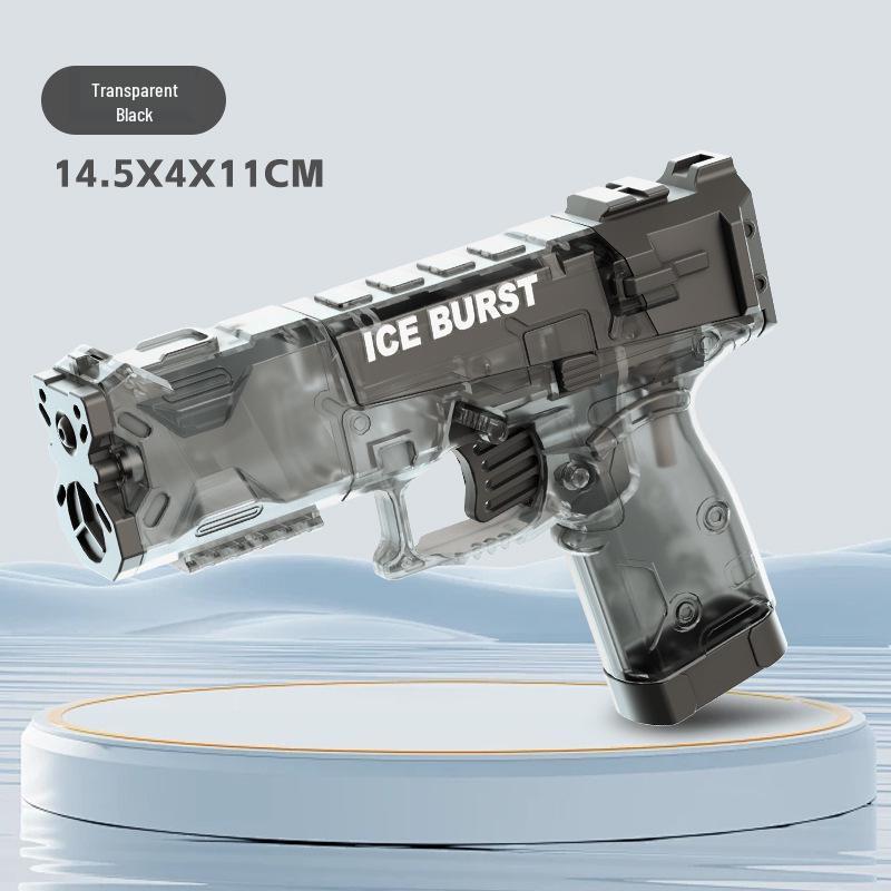 Summer Uzi Backfire Tech Water Gun: Large Capacity, Continuous Firing, Transparent Tank Toy