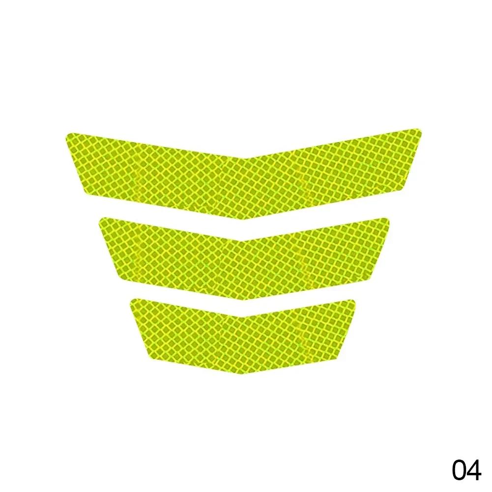 3X Motorcycle Stickers Reflective Warning Trapezoidal Arrow Tail Fender Racing Bumper Decal Adhesive Tape for Car Pegatinas Moto