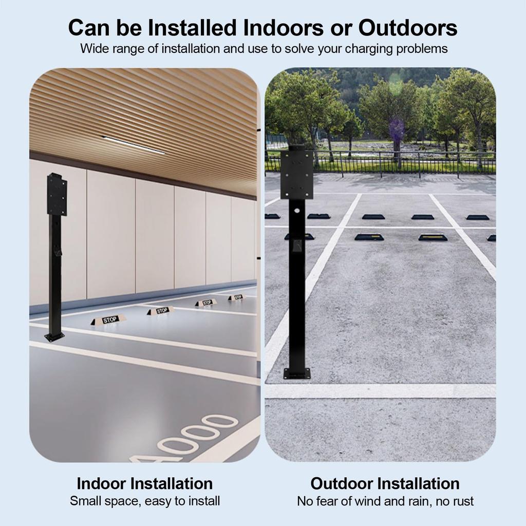 Robustní podstavec pro nabíječku EV, Venkovní stojan pro nabíječku, Nástěnný konektor