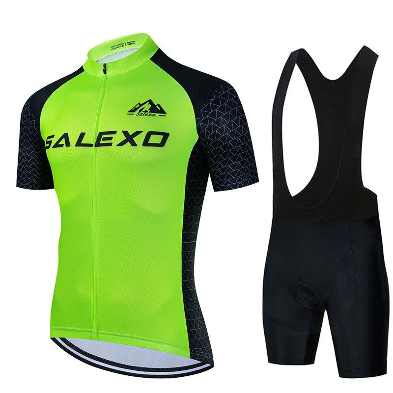 2026 Summer Sweat-absorbing Cycling Suit Men's Suit Bicycle Short-sleeved Breathable Quick-drying Mountain Bike Equipment
