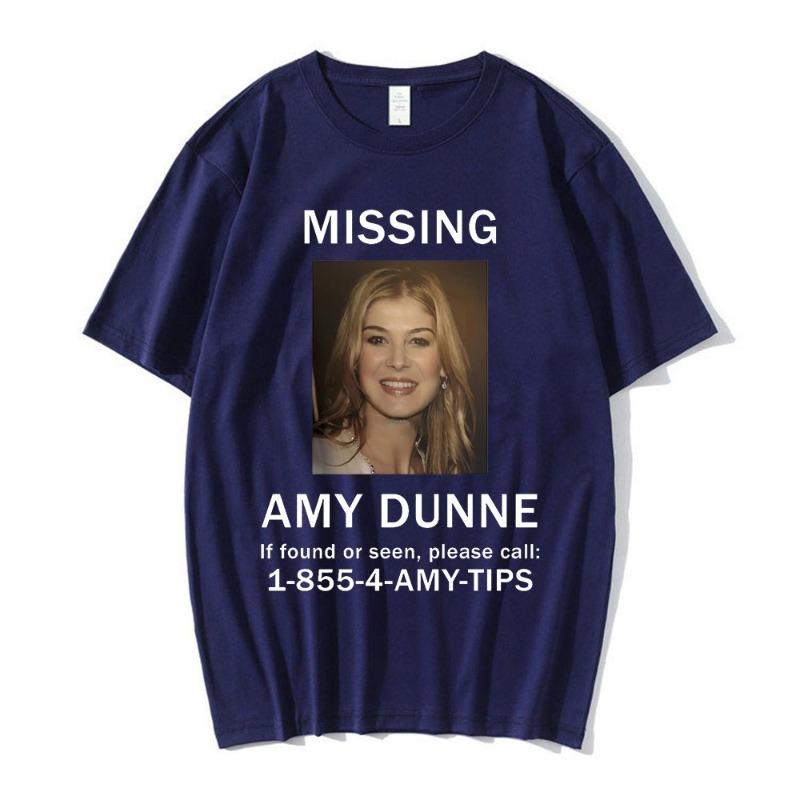 Amy Dunne Missing Poster Hip Hop Rapper Men Women T-shirt 100% Cotton