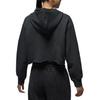 Jordan Felpa Crop Digitale con Cappuccio e Maniche Lunghe da Donna Nera HJ0146045