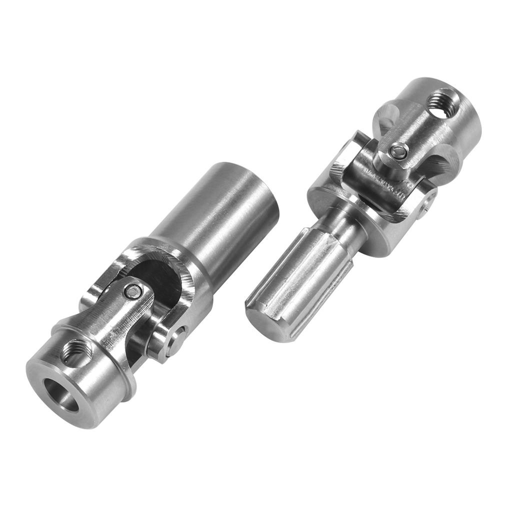 2pcs Stainless Steel Internal Spline Drive Shaft 39-45mm 54.5mm-62mm for 1/18 RC Crawler Car TRX4M Upgrade Parts