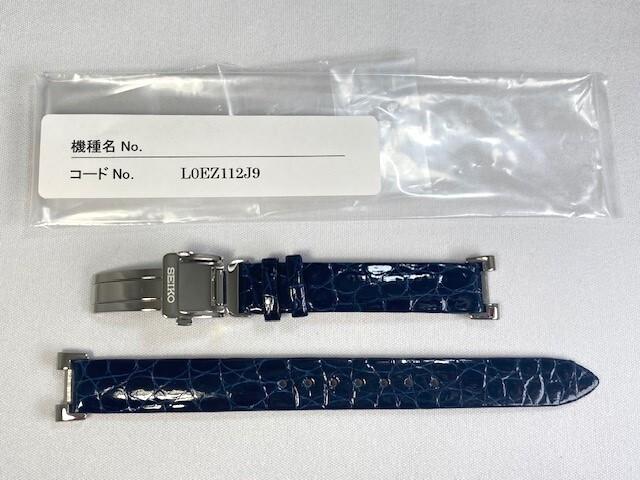 L0EZ112J9 SEIKO Dolce Exceline 12mm Leather for & Strap, Crocodile, Navy, SWCW105/ 1B25-0AM0