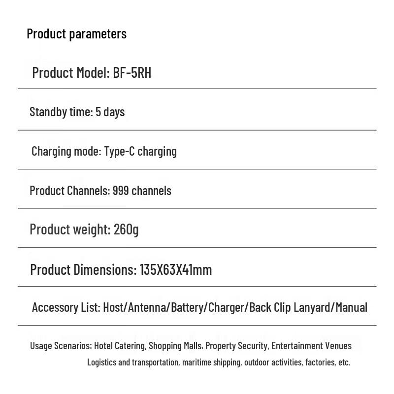 Baofeng UV-5R Pro Two-Way Radio (CN version)