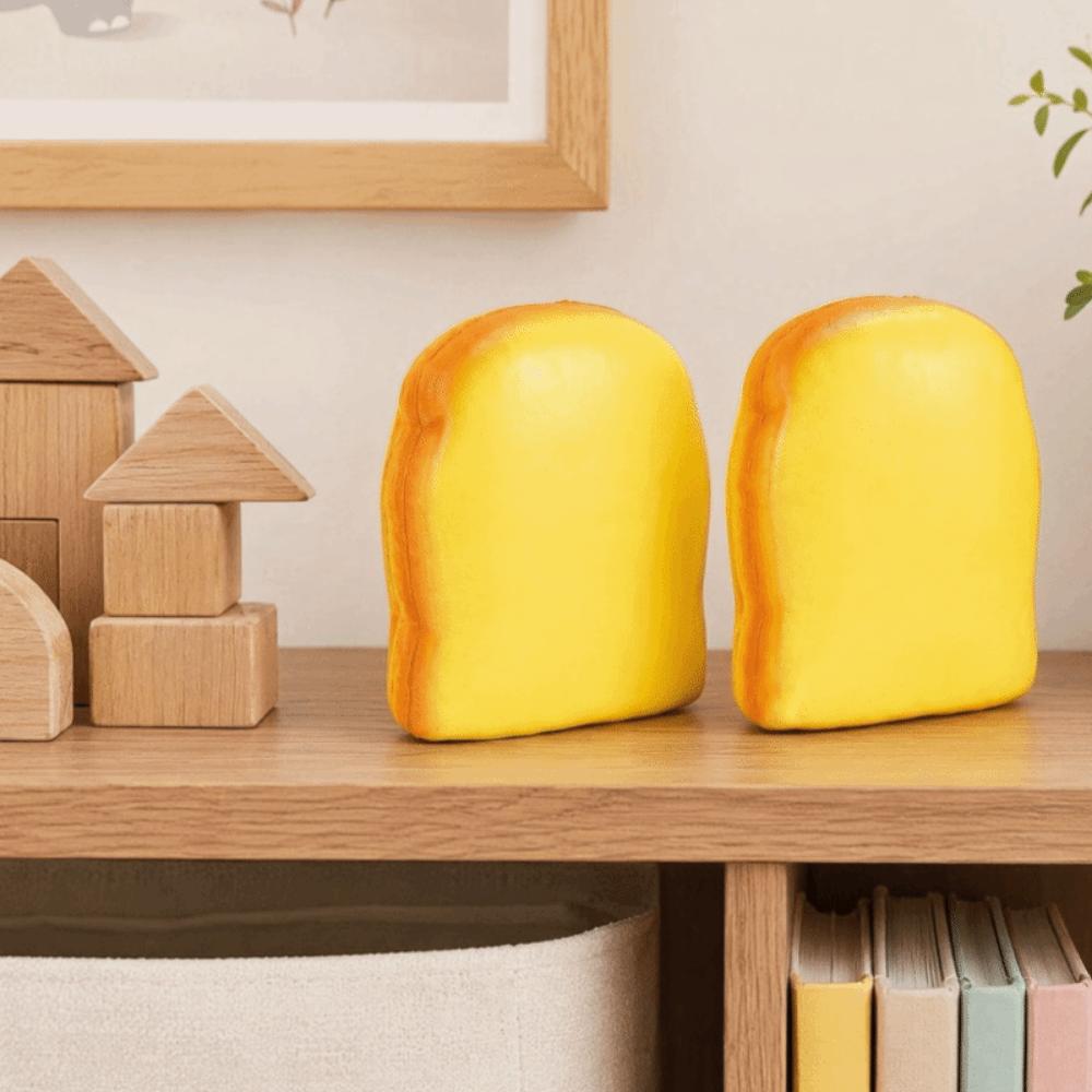 Slow Rising Toast Bread Squeeze Toy Simulated Fidget Bread Soft Cute Toast Sensory Toys Kids Adult
