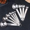 4/6/8Pcs Stainless Steel Measuring Spoon Set with Scale Kitchen Baking Measuring Tools Egg Beater Spoon Cup for Cooking