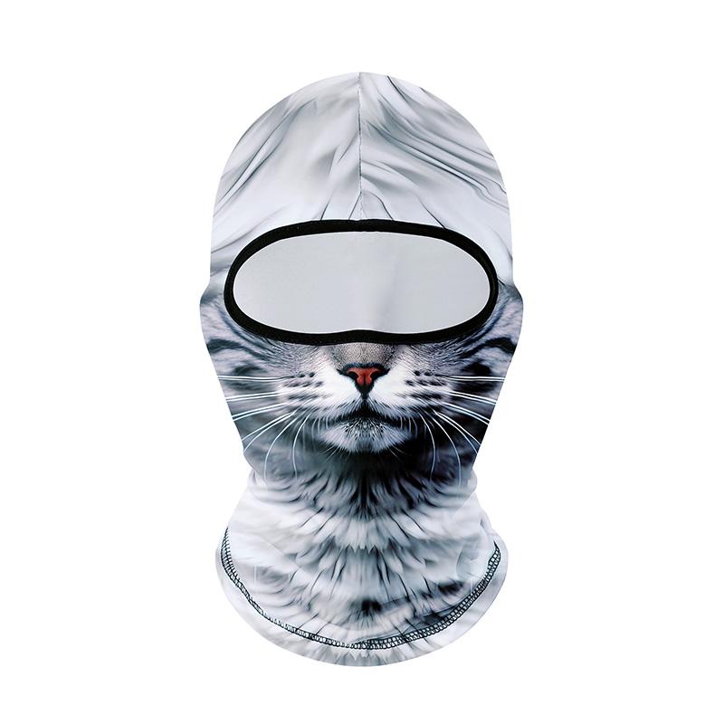 Balaclava Estampada de Animal Gato Cachorro Gorila Máscara Facial Unissex Adulto Esportes e Festa Fantasia Capuz para Cosplay ao Ar Livre