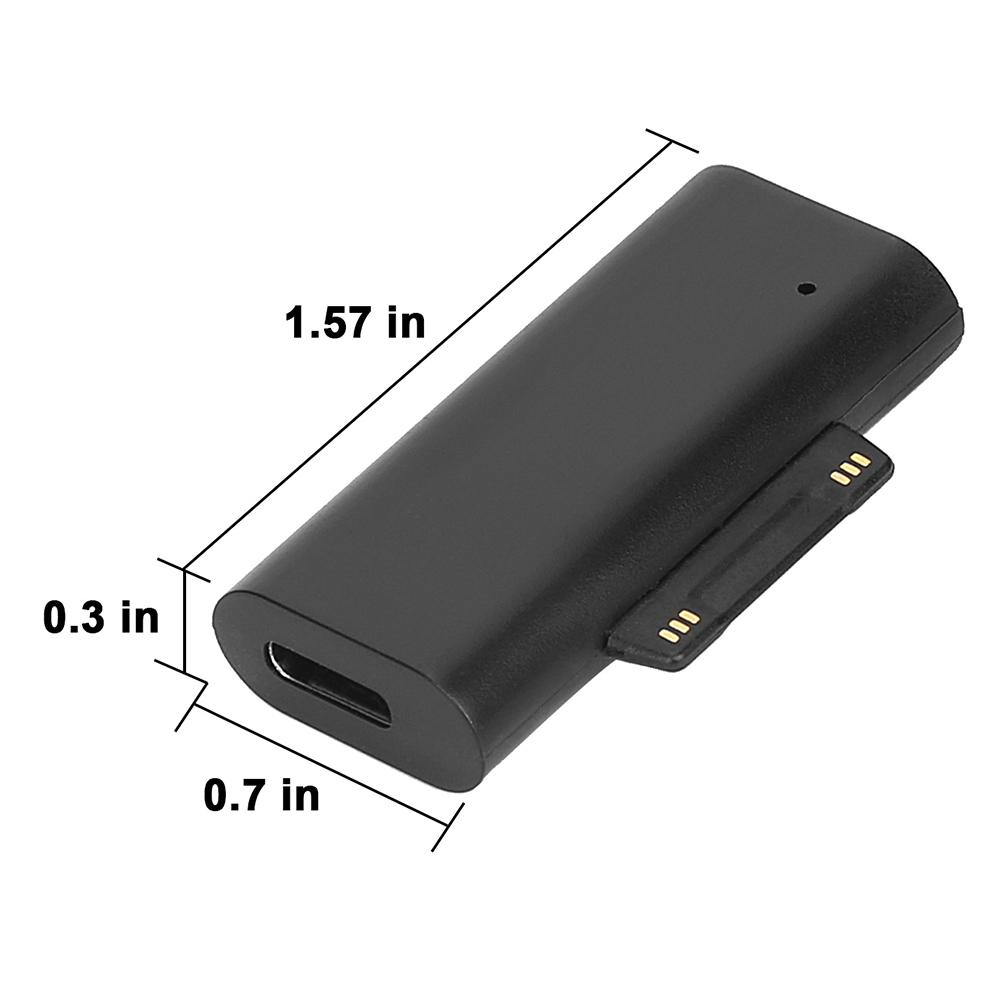 USB Type C PD Charging Power Cable Adapter Converter for Surface Pro 3 4 5 6 7