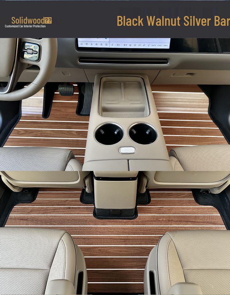 Dedicated Solid Wood Floor Mats for Nio ES8 Lydo L90 - Custom Car Flooring Accessories
