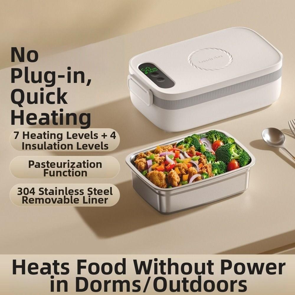 with Timer & 4 Temp Settings Electric Heated Lunch Box Food Containers