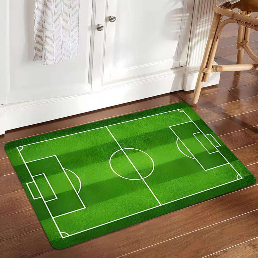 Tappeto Campo da Calcio,Tappeto,Soggiorno,Camera da Letto, Antiscivolo,Tappeto Quadrato