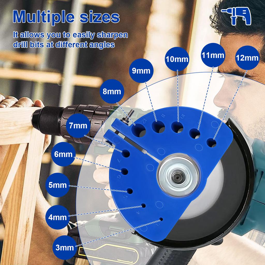 2/4 Pcs Drill Bit Sharpener Fatigue Resistant Drill Bit Grinding Attachment Portable Grinding Sharpener for Drill Bit Grinding