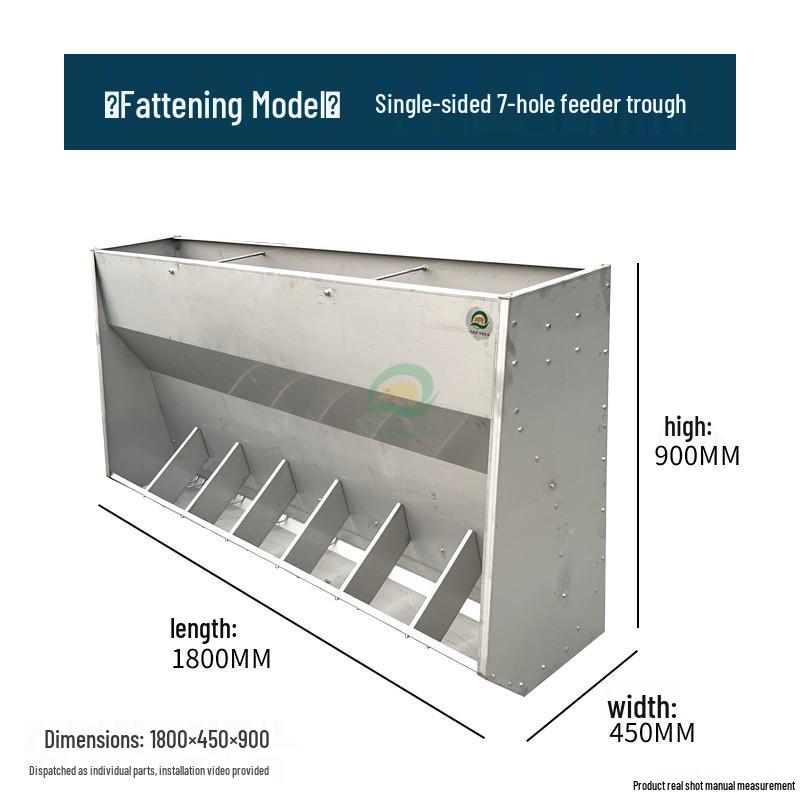Free Shipping Stainless Steel Double-Sided Pig Feeder Trough for Piglets and Fertilizer.