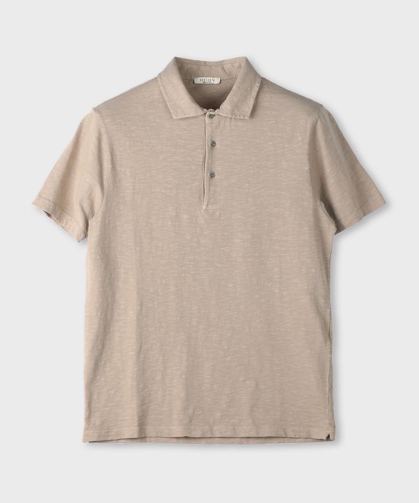 PANICALE Garment-Dyed Pastel Collared T-Shirt 2 Colors