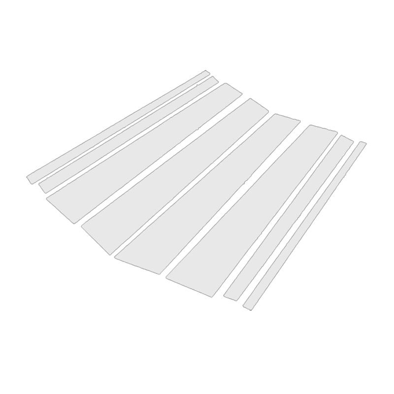 

8pcs Silvery Car Door Middle Column Window Center BC Pillar Post Cover Trim Fit For Toyota Land Cruiser J300 2022-2024